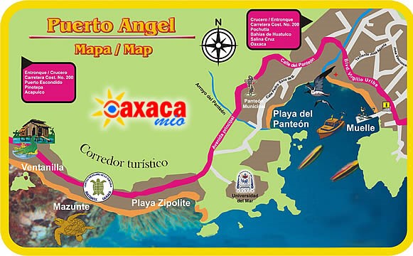 Mapa de Puerto Angel